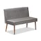 Baxton Studio Dining Nook, 52.4 W, 32.1 H, Wood, Grey/Walnut Brown 214-11960-ZORO - alternate 5